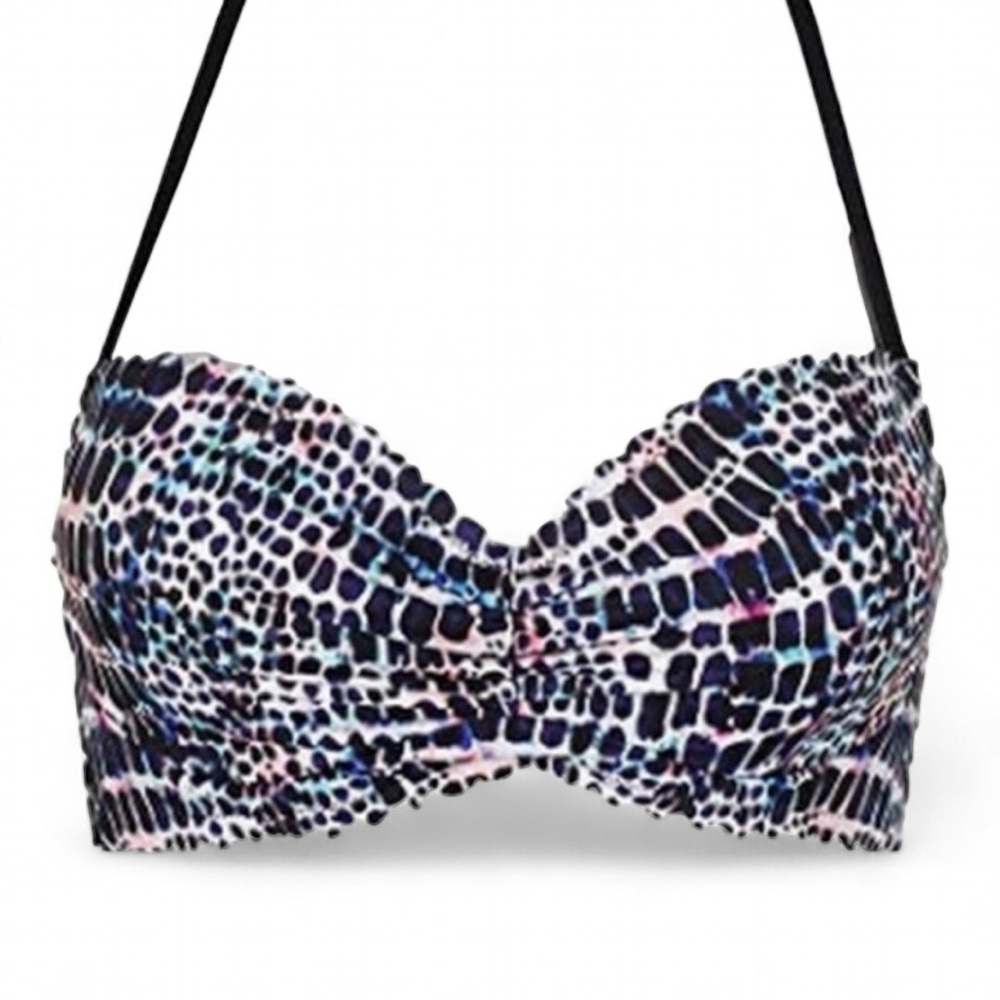 Sundazed Nixie Underwire Bra-Sized Halter Bikini Top with Sweetheart Neckline